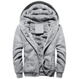 Black Hoodies Men Winter Jacket Fashion Thick Men's Hooded Sweatshirt Male Warm Fur Liner Sportswear Tracksuits Mens Coat