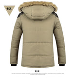 M-5XL Fur Collar Hooded Men Winter Jacket  Fashion Warm Wool Liner Man Jacket and Coat Windproof Male Parkas casaco