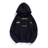 Letter Foam Plus Velvet Kanye Sweatshirts Men's Oversized Fleece Stranger Things Hooded Hoodie Unisex Pullover Hoody