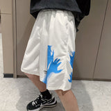 Foesce   Men's Casual Oversized Shorts  Fashion Printed Elastic Waist Hip Hop Shorts Korean Streetwear Male Short Trousers