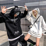 Couple Bunny Hoodies Autumn Matching Long Sleeve Animal Lovely Women Pullover Rabbit Hoodie Paired Sweatshirt Loose Clothes