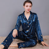 Ice Silk Man Pajamas for Couples Spring Summer Loose Cool Pajama Sets Luxury Jacquard Pijama Soft Skin-friendly Pyjama for Men