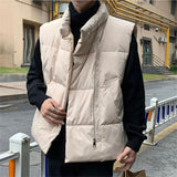 Men Jacket Vest Autumn Winter Fashion Warm Thick Cotton Coats Leisure Streetwear Loose Outerwear Male Sleeveless Vest