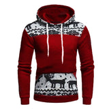 Autumn Oversized Hoodie Men Sweatshirt Christmas Deer Hoodies Sweatshirts Casual Long Sleeve Hooded Pullovers Streetwear Men 5XL