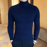 Men Turtleneck Sweaters and Pullovers  New Fashion Knitted Sweater Winter Men Pullover Homme Wool Casual Solid Clothes