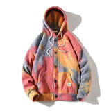 Single Breasted Tie Dye Hoodie Men Clothing Harajuku Hoodies For Men Sweatshirts M-5XL Autumn New Arrivals