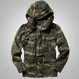 European Hooded Big and Tall Man's Jacket and Coat 5XL Spring Camouflage  Jacket Military Coat Men Street Outwear Clothing