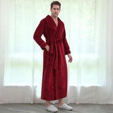 Women Winter Plus Size Long Warm Flannel Bathrobe Men Kimono Velvet Bath Robe Bride Dressing Gown Lovers Robes Night Sleepwear