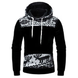 Autumn Oversized Hoodie Men Sweatshirt Christmas Deer Hoodies Sweatshirts Casual Long Sleeve Hooded Pullovers Streetwear Men 5XL