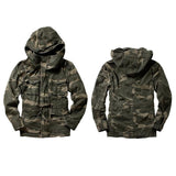 European Hooded Big and Tall Man's Jacket and Coat 5XL Spring Camouflage  Jacket Military Coat Men Street Outwear Clothing