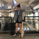 Vests Women High Street Outwear Stylish Simple Big Pockets Sleeveless Jackets Blue Clothing Spring Chic All-match Ladies Denim