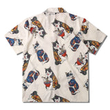 Dark Icon Harajuku Cat Polo Shirt Men Summer Men's Hawaiian Shirt Man Blouse