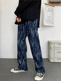 Tie Dye Jeans Men's Jeans Loose Straight Pants High Street Jeans Casual Long Pants Jeans for Men  Men Jeans