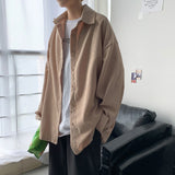 Casual Oversize Corduroy Shirts Spring Long Sleeve Shirts Tops Streetwear Man Baggy Blouse Coat Men's Clothes