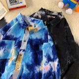 Tie Dye Corduroy Jacket Men Clothing Korean Style Winter Coat Men Winter Jacket Streetwear 5XL Autumn New Arrivals