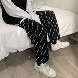 Streetwear Wide Oversize Pants Men Harajuku Casual Sport Sweatpants Joggers Skateboard Pants Letter Ankle Length Trousers