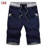 New Summer Men Shorts Cotton Beach Shorts Elastic Waist Casual Shorts