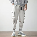 Men Hip Hop Black Cargo Pants Joggers Sweatpants Overalls Men Ribbons Streetwear Harem Pants Women Fashions Trousers