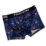 Flower Fish Bird Letter Elastic Male Underwear Comfortable Breathable Printed Cotton U Convex Men Boxer Brief Quality Panties