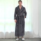 Women Winter Plus Size Long Warm Flannel Bathrobe Men Kimono Velvet Bath Robe Bride Dressing Gown Lovers Robes Night Sleepwear