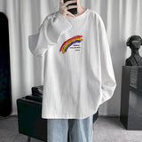 Fall/winter Punk Oversized Tshirt Women T Shirt Men Inner Growth Sleeve T-shirt Qiuyi Solid Long-sleeved Korean Loose Student