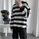 Foesce oversized Strip Mens Hoodies Korean Hip Hop Autumn Thin Casual Sweatshirt Women Rock Hoodie Plus Size Clothes Male Japan Hoodie