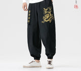 Foesce Dragon Embroidery Pants Men Joggers Trousers Men Pants Streetwear Sweatpants Harem Pants Men Trousers 5XL Spring New