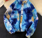 Tie Dye Corduroy Jacket Men Clothing Korean Style Winter Coat Men Winter Jacket Streetwear 5XL Autumn New Arrivals