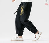 Foesce Dragon Embroidery Pants Men Joggers Trousers Men Pants Streetwear Sweatpants Harem Pants Men Trousers 5XL Spring New