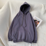 Men's Solid Color Clothes Pullover Hat Loose Coat 8 Color Loose Hooded Hoodies Cotton Casual Sweatshirts Big Size M-5XL