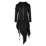 Medieval Men Long Sleeve Steampunk Victorian Jacket Gothic Belt Swallow-Tail Coat Cosplay Costume Vintage Halloween Long Uniform