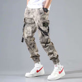 Foesce Ribbons Harem Joggers Men Cargo Pants Streetwear Hip Hop Casual Pockets Track Pants Male Harajuku Fashion Trousers