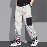 Foesce Men Pants Spring and Autumn Cargo Pants Man Fashion Hip Hop Casual Pants Loose Korean Drawstring Men Joggers Sweatpants