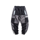 Ribbons Harem Joggers Men Cargo Pants Streetwear Hip Hop Casual Pockets Track Pants Male Harajuku Fashion Trousers