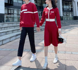 Matching Couple Clothes Female Male Christmas Party Valentine's Days Boyfriend Girlfriend Casual Loose Lovers Red Sweaters