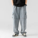 Baggy Jeans big pocket Trousers Male Denim cargo Pants  Wide Leg Pant Men's Jeans Loose Casual  Streetwear Hip Hop Harajuku 2023