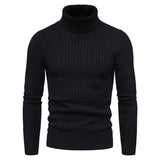 Autumn And Winter Turtleneck Warm Fashion Solid Color sweater Men's Sweater Slim Pullover men's Knitted sweater Bottoming Shirt