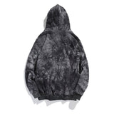 Tie Dye Hoodie Plush Keep Warm Fashion Men Drawcord  Coat Tops Unisex Hip Hop Men High Street Essential Hoodies