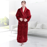 Women Winter Plus Size Long Warm Flannel Bathrobe Men Kimono Velvet Bath Robe Bride Dressing Gown Lovers Robes Night Sleepwear