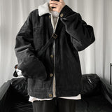 Men's Cotton Jacket New Lambswool Cotton Loose Stand-up Collar Cotton-padded Jacket