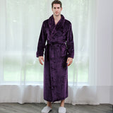 Women Winter Plus Size Long Warm Flannel Bathrobe Men Kimono Velvet Bath Robe Bride Dressing Gown Lovers Robes Night Sleepwear