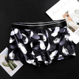 Underwear Men Sexy Pouch Bulge Underpants Male Solid Trunks Mens Ice Silk Boxer Soft Underpants Breathable Arrow Panties