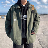 High Street New Army Green Men Jackets Harajuku Casual Zipper Man Outerwear Coats Fashion Male Hip Hop Loose Coats