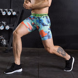 Compression Shorts Men 3D Print Camouflage Bodybuilding Tights Short Men Gyms Shorts Male Muscle Alive Elastic Running Shorts