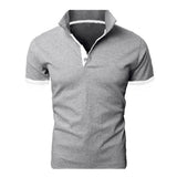 Foesce Covrlge Polo Shirt Men Summer Stritching Men's Shorts Sleeve Polo Business Clothes Luxury Men Tee Shirt Brand Polos