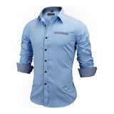 Men Shirts Europe Size New Arrivals Slim Fit Male Shirt Solid Long Sleeve British Style Cotton Men's Shirt Office