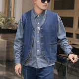 Denim 2 Vest Chaleco Hombre Verano Sans Manche Homme Chaleco Hombre Trabajo Gilet Hombre Zomer Jas Heren Jeans Jacket Man