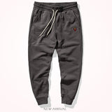 Leg pants men's autumn and winter fashion brand knitted overalls loose sweatpants casual autumn and winter plus velvet men's pan