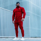 Men's Tracksuits Spring Hooded Sweatshirt Long Pants 2 Piece Set Male Casual Running Training Sportswear Autumn Gyms Sweat Suits