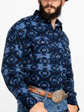 Foesce New Fashion Hawaiian Shirt Long Sleeve Men Shirt Diamond Print Traveling Oversized Shirt Spring Smart Casual Shirts for Men